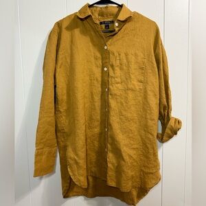 Banana Republic linen Golden Button-Up Shirt womans size small
